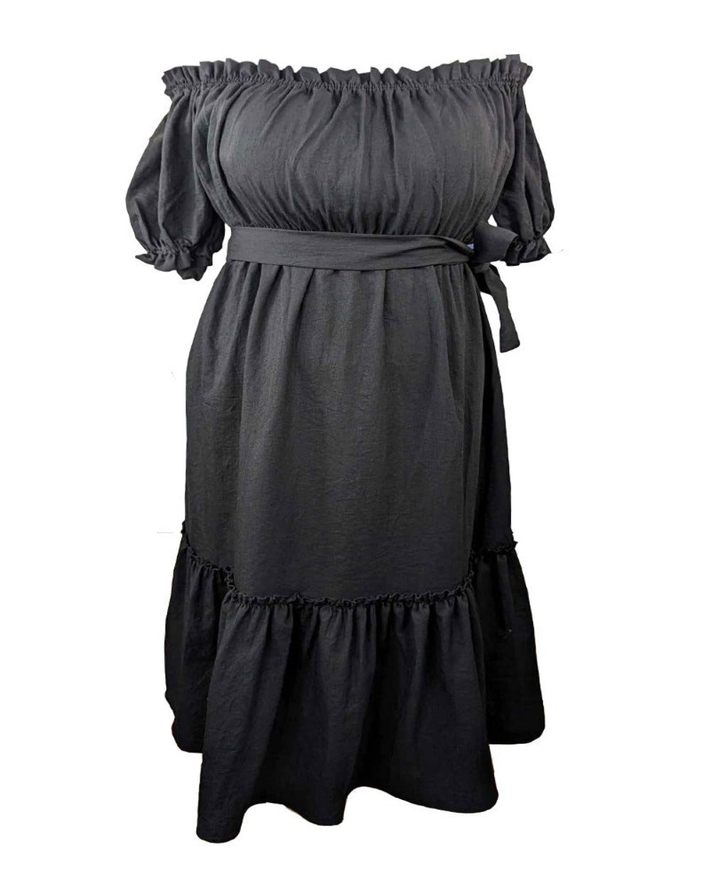 NEW Women's black off shoulder dress for spring-summer, with pockets, Perth, Au