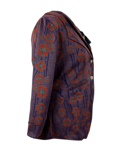 Women's purple jacket, high quality wool jacket, asymmetrical hem, Perth, Au