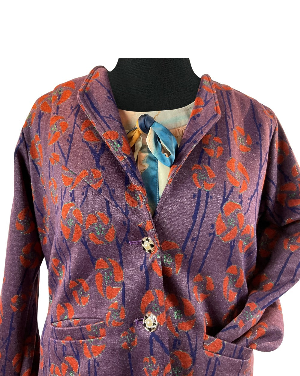 Women's purple jacket, high quality wool jacket, asymmetrical hem, Perth, Au